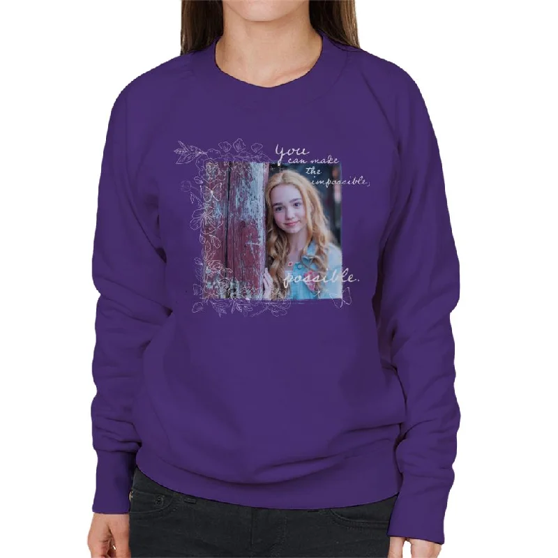 Must-Have Deals fashion sportswear hoodieHolly Hobbie You Can Make The Impossible Possible White Text Women's Sweatshirt Must-Have Deals fashion sportswear hoodieHolly Hobbie You Can Make The Impossible Possible White Text Women's Sweatshirt