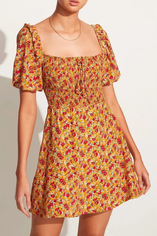 Instant Discount A-line dressIl Carro Mini Dress In La Gomera Floral Print