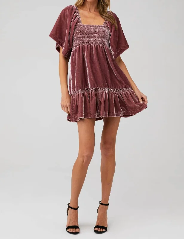 Easy To Love Mini Dress In Dried Currant