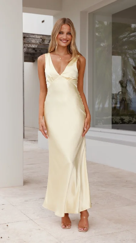 Customer Appreciation Sale Sofia Maxi Dress - Yellow