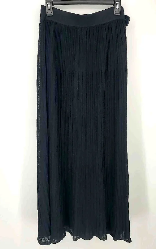 BODEN Black Glitter Knit Ribbed Long Size 8  (M) Skirt