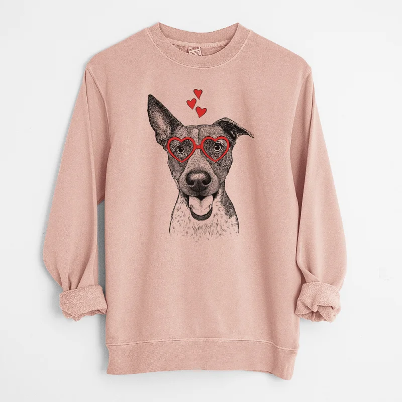 While Supplies Last eco-friendly sports hoodieValentine Amigo the Heeler Mix - Unisex Pigment Dyed Crew Sweatshirt While Supplies Last eco-friendly sports hoodieValentine Amigo the Heeler Mix - Unisex Pigment Dyed Crew Sweatshirt