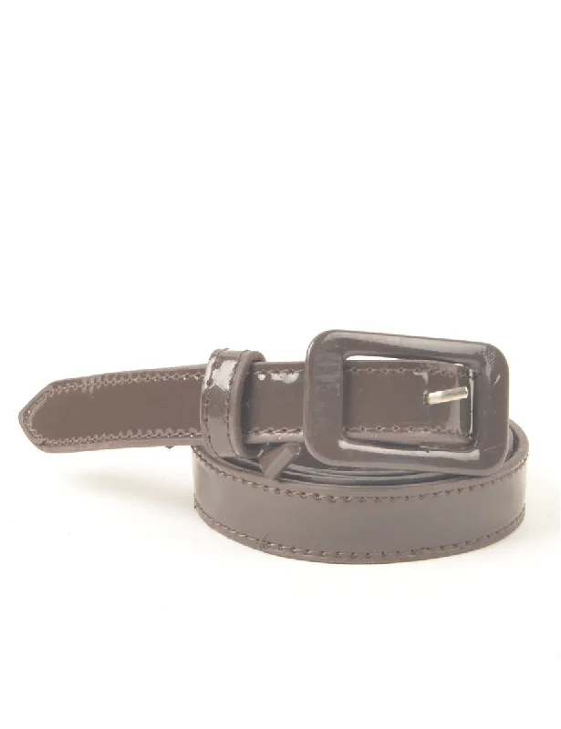 Online Only high-quality coatBrown Skinny Belt - M