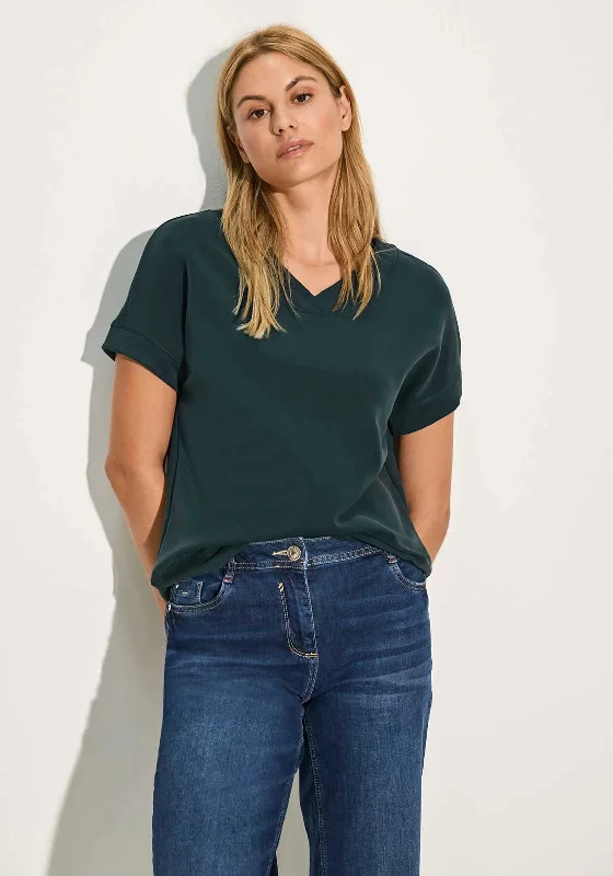 TIME-Limited Offer high-fashion hoodieCecil V Neck Modal Short Sleeve Sweatshirt, Dark Green TIME-Limited Offer high-fashion hoodieCecil V Neck Modal Short Sleeve Sweatshirt, Dark Green