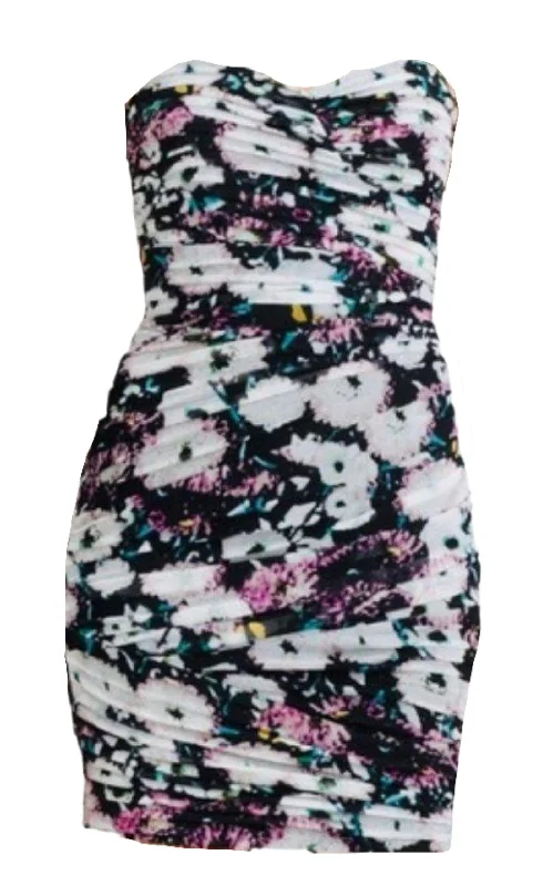 Epic Deals comfy dressWinnie Strapless Floral Print Dress