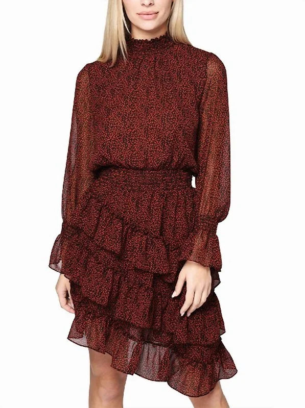 Crazy Deals midi dressSavanna Dress In Mini Red Banana Leaf