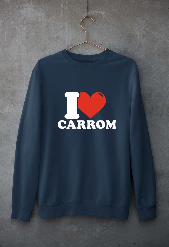 Shop and Save performance workout sweatshirtI Love Carrom Unisex Sweatshirt for Men/Women Shop and Save performance workout sweatshirtI Love Carrom Unisex Sweatshirt for Men/Women