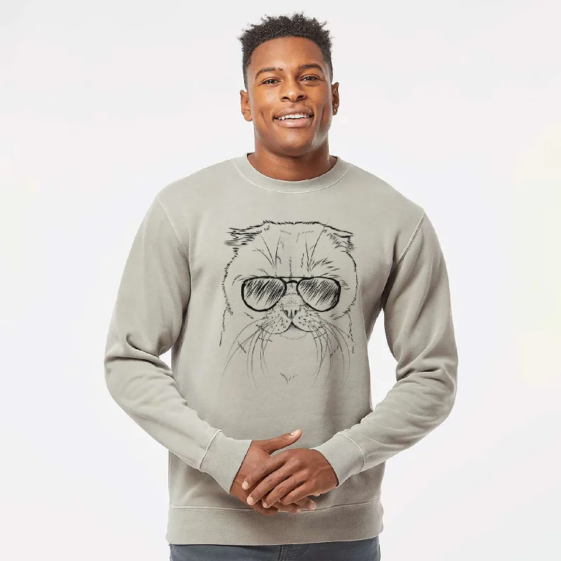 Midnight Madness modern sports hoodieAviator Lina the Exotic Fold Cat - Unisex Pigment Dyed Crew Sweatshirt Midnight Madness modern sports hoodieAviator Lina the Exotic Fold Cat - Unisex Pigment Dyed Crew Sweatshirt