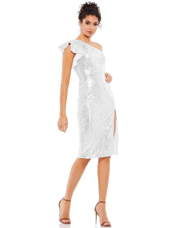 Buy Now vintage-inspired dressMac Duggal 70162 Short One Shoulder Ruffled Dress