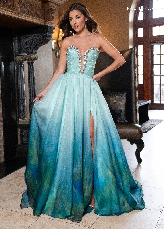 Lowest Price chic wrap dressRachel Allan 70727 Prom A Line Long Ombre Formal Dress