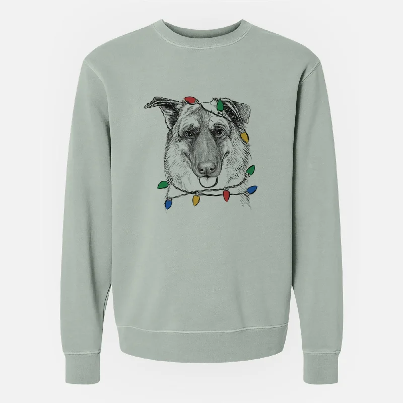 Markdowns premium gym hoodieChristmas Lights Henry the German Shepherd - Unisex Pigment Dyed Crew Sweatshirt Markdowns premium gym hoodieChristmas Lights Henry the German Shepherd - Unisex Pigment Dyed Crew Sweatshirt