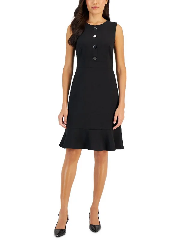 Deal Zone playful dressWomens Sleeveless Knee-Length Wear to Work Dress