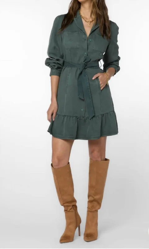 Bethenny Shirtdress In Green