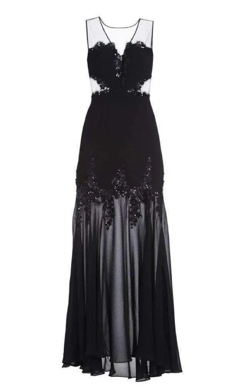 Bonus Savings silk dressJuliane Mesh Yoke Gown