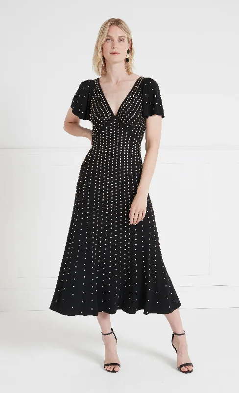 Grand Opening Sale Comet Cocktail Dress - Crystal Black