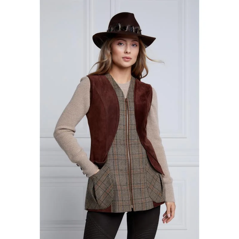 Seasonal Sale cozy fleece coatHolland Cooper Tweed Field Vest - Bourbon Tweed