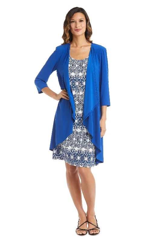 Deal Dash minimalistic dressR&M Richards 7687P Short Print Jacket Petite Dress