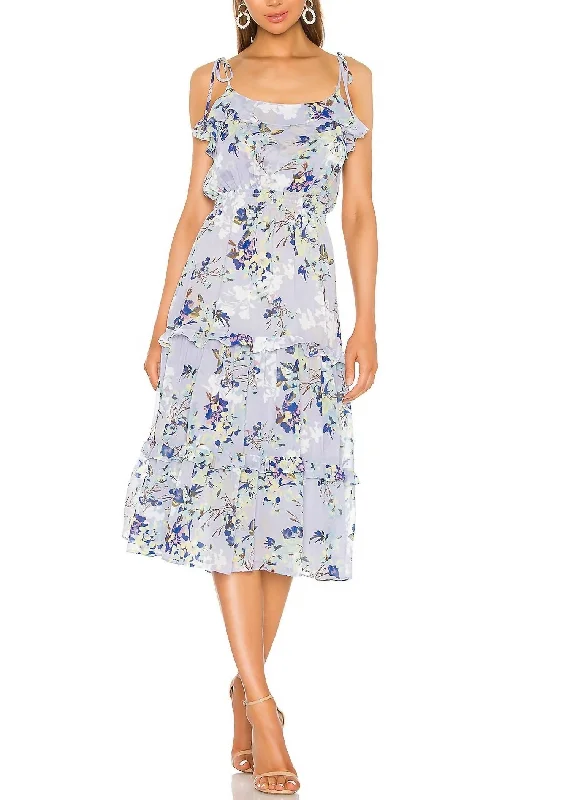 Massive Deals cocktail party dressInae Dress In Periwinkle Floral