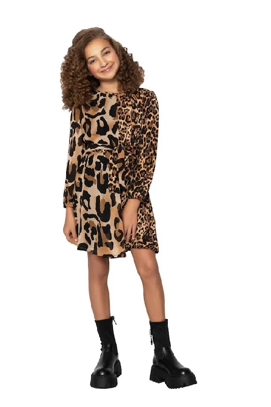 Seasonal Sale playful dressChiffon Leopard Dress