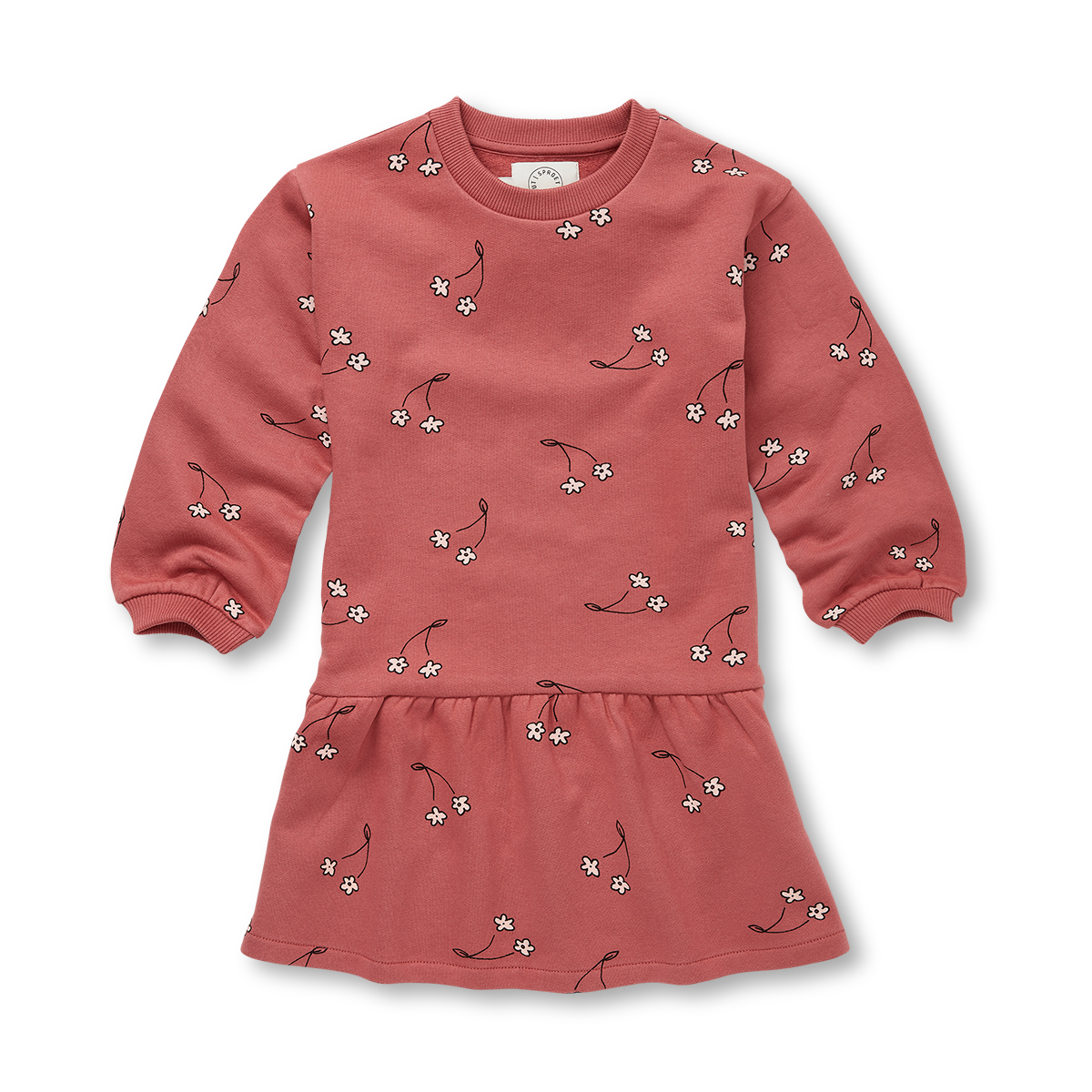 Cherry flower print dress by Sproet & Sprout