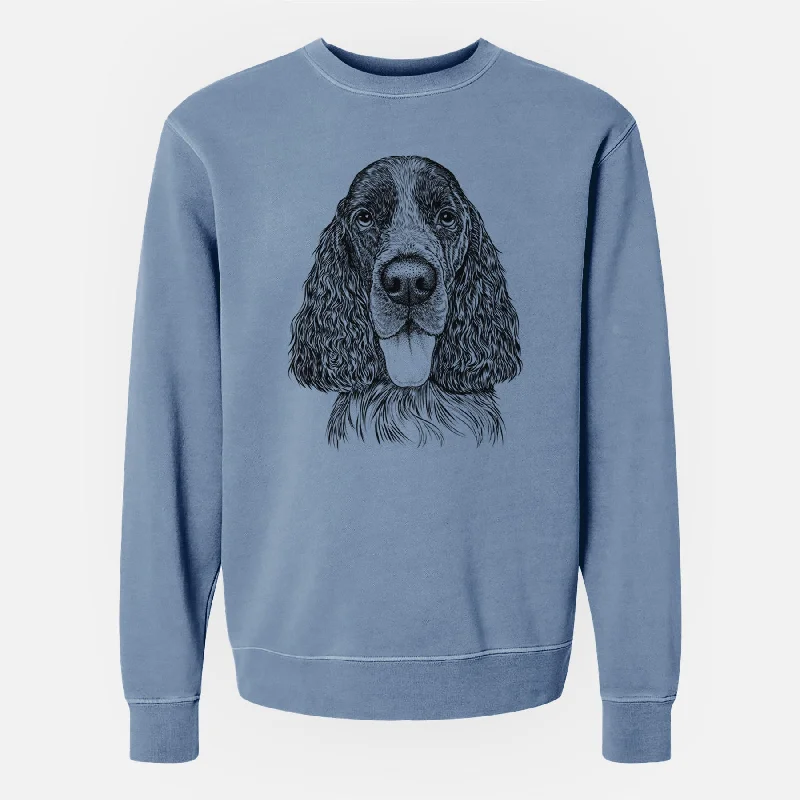 Holiday Sale sporty casual hoodieBare Duke the English Springer Spaniel - Unisex Pigment Dyed Crew Sweatshirt Holiday Sale sporty casual hoodieBare Duke the English Springer Spaniel - Unisex Pigment Dyed Crew Sweatshirt