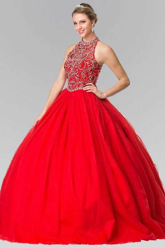 Price Rollback party-ready dressMesh Long Quinceanera Dress with Beaded Bodice