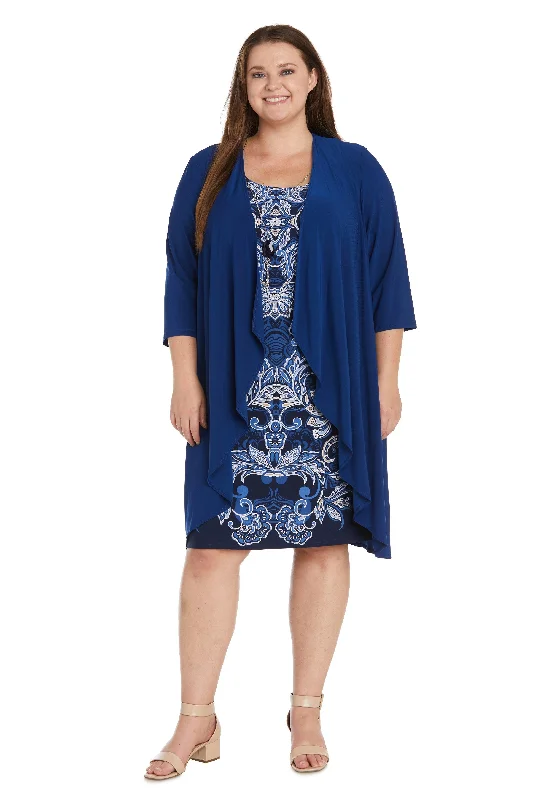 Can't Be Beat puff sleeve dressR&M Richards 9397W Short Plus Size Jacket Dress