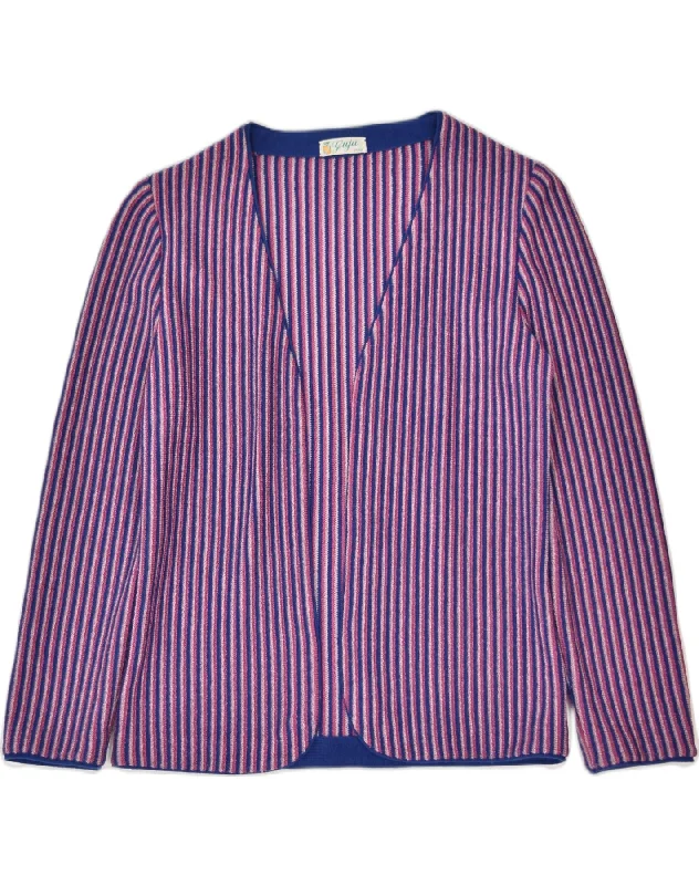 Super Sale cozy pullover hoodieGUJA Womens Cardigan Sweater UK 10 Small Purple Striped Super Sale cozy pullover hoodieGUJA Womens Cardigan Sweater UK 10 Small Purple Striped