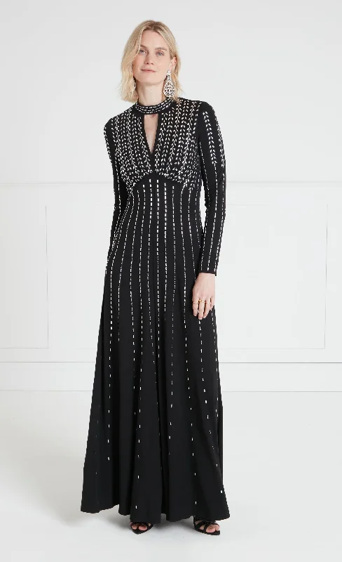 Sneak Peek Sale Comet Dress - Black/Silver