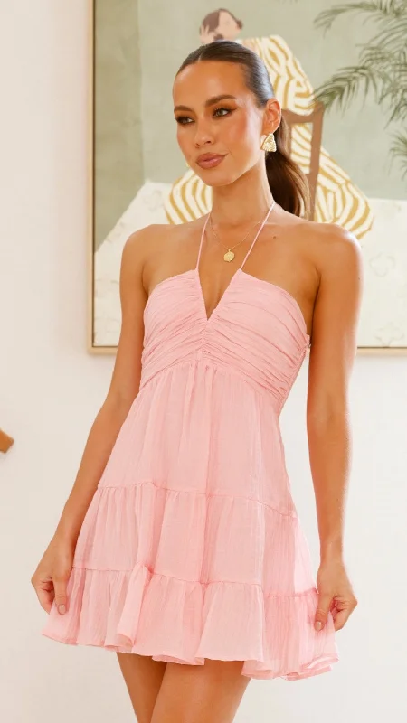 Savings Event Taffeta Mini Dress - Pink