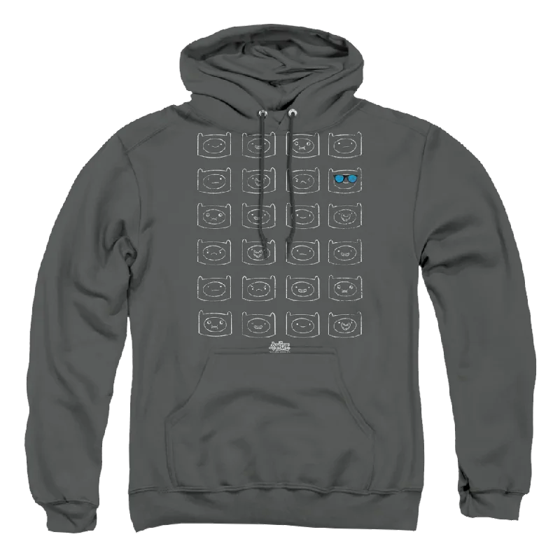 Season Finale Sale fleece-lined hoodieAdventure Time Finn Faces - Pullover Hoodie