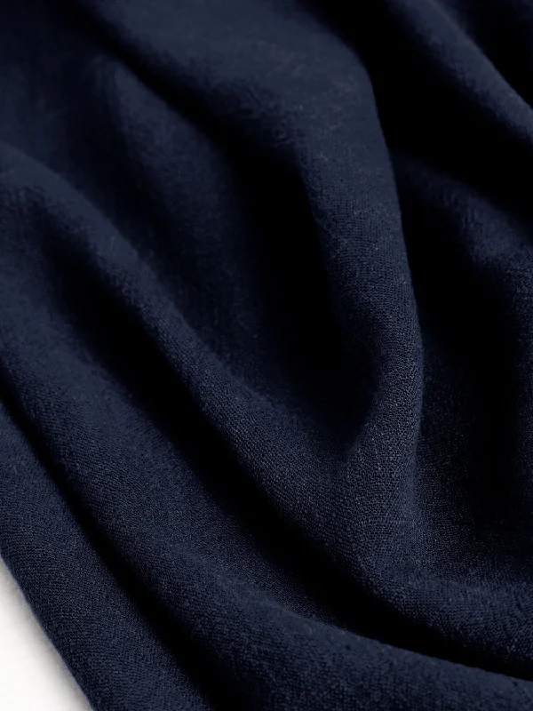 Textured Viscose Linen - Navy