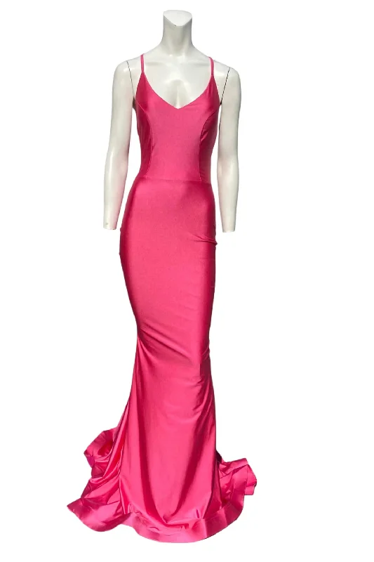 Crazy Deals midi dressEvening Gown In Lipstick Pink