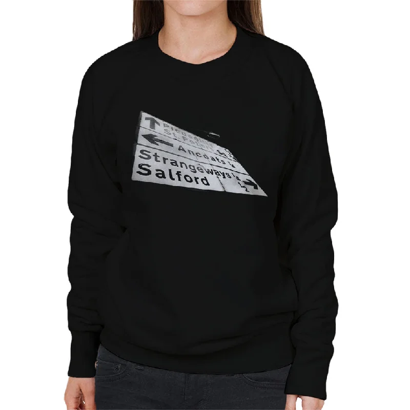 Steals and Deals high-quality athletic sweatshirtManchester Road Signs 1985 Women's Sweatshirt Steals and Deals high-quality athletic sweatshirtManchester Road Signs 1985 Women's Sweatshirt
