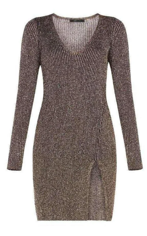 Special Discount classic fit-and-flare dressMacki Metallic V-Neck Tunic Dress