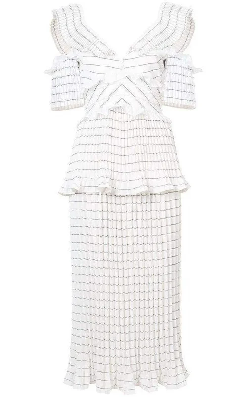 Online Exclusive classic fit-and-flare dressMonochrome Stripe Dress