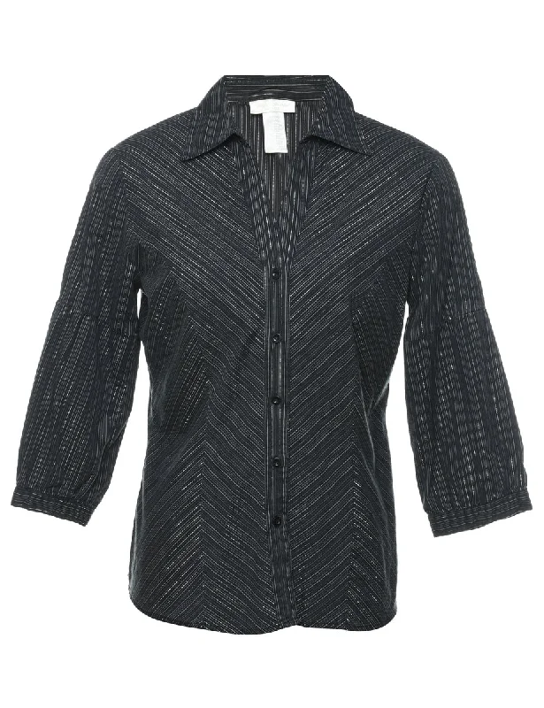 Seasonal Clearance padded coatPinstripes Evening Shirt - M