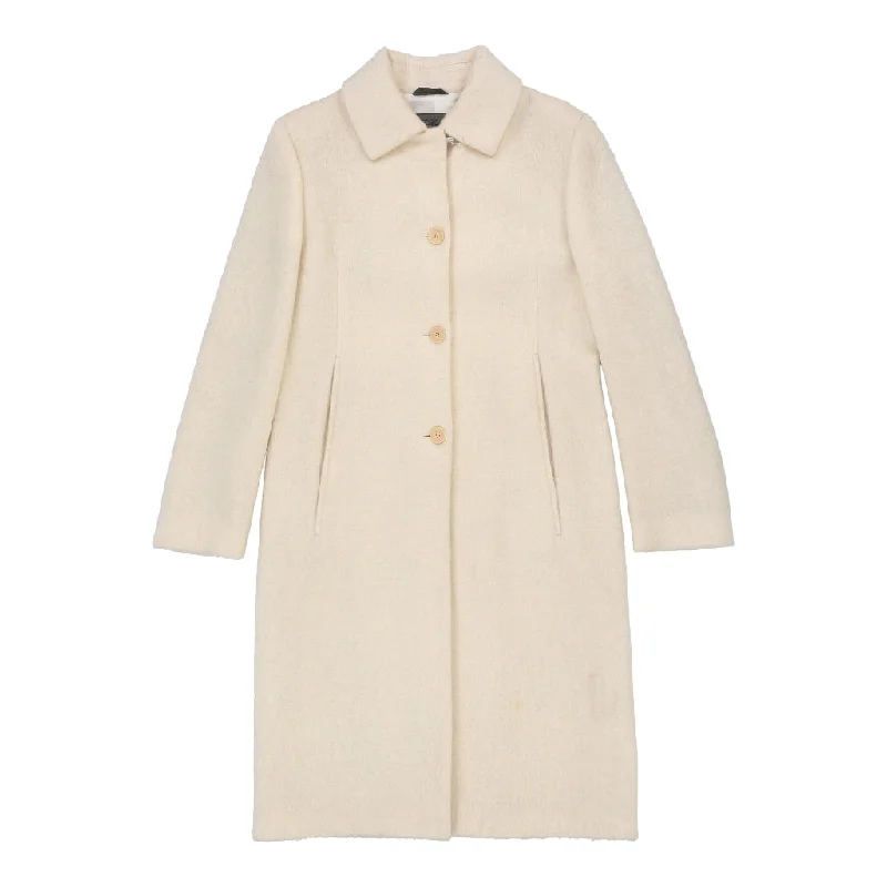 Deal Dash graphic coatLes Copains Overcoat - Medium Cream Wool Blend