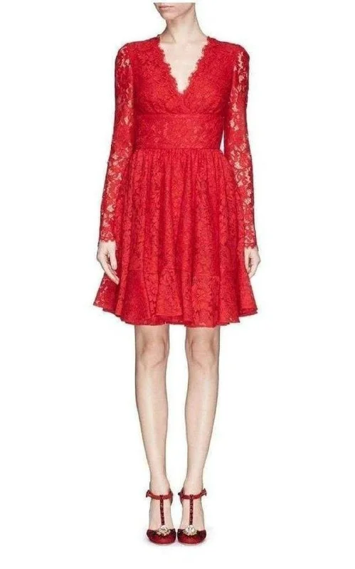 Limited Time Discount chic dressFloral-lace Flounce Dress