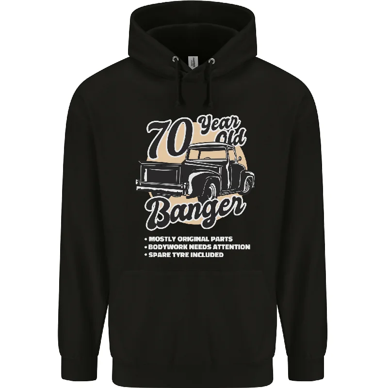 70 Year Old Banger Birthday 70th Year Old Mens 80% Cotton Hoodie