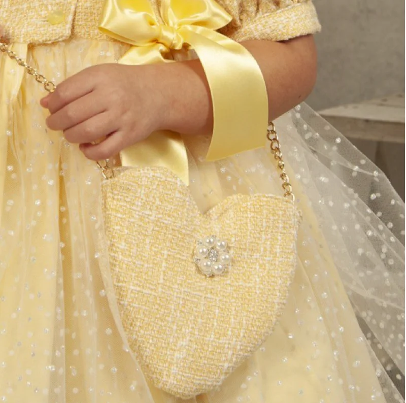 Unmissable Offer sleek dressYellow Tweed Handbag