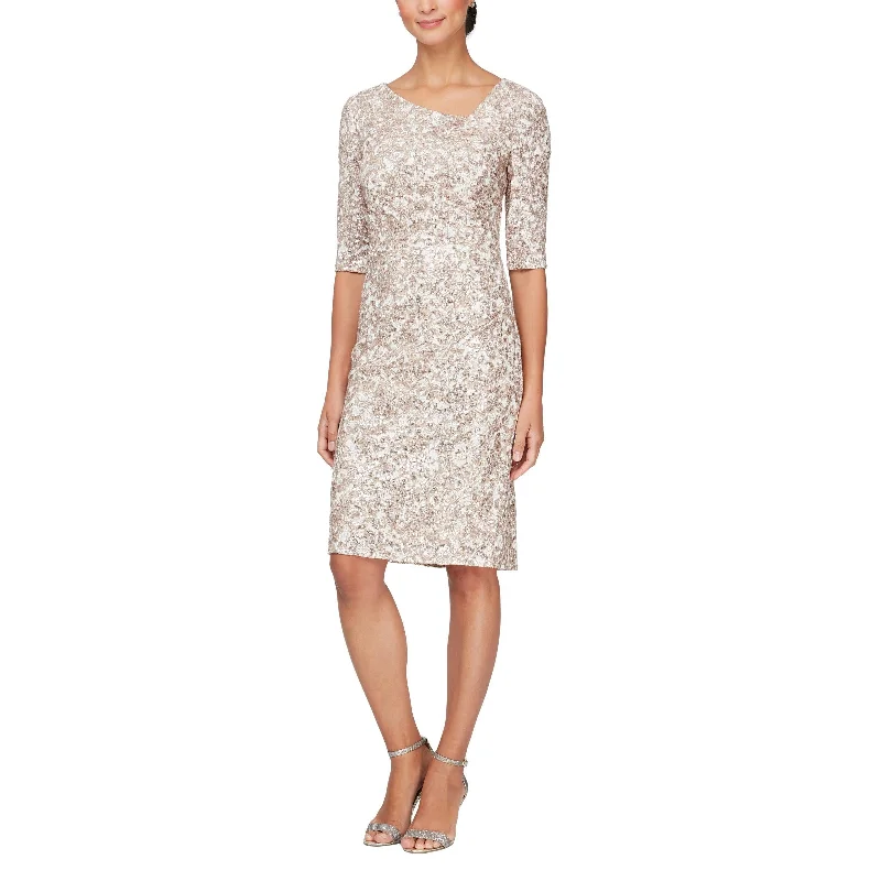 Savings Galore flowy dressAlex Evenings AE81122429 Short Cocktail Sequins Dress