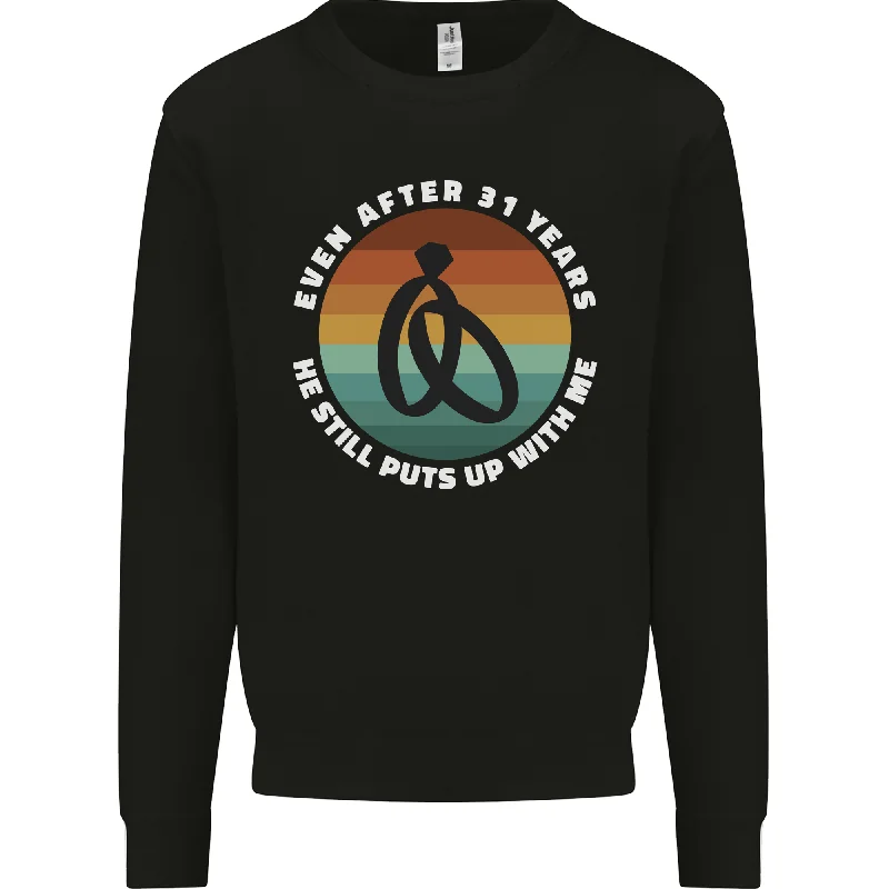 Exclusive Online Offer chic fitness hoodie31 Year Wedding Anniversary 31st Marriage Mens Sweatshirt Jumper Exclusive Online Offer chic fitness hoodie31 Year Wedding Anniversary 31st Marriage Mens Sweatshirt Jumper