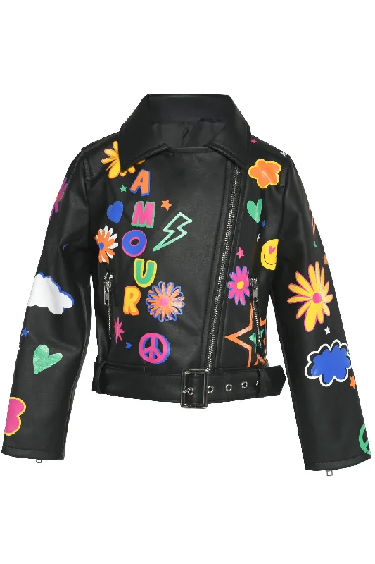 Stock Up and Save evening dressFaux Leather Moto Jacket