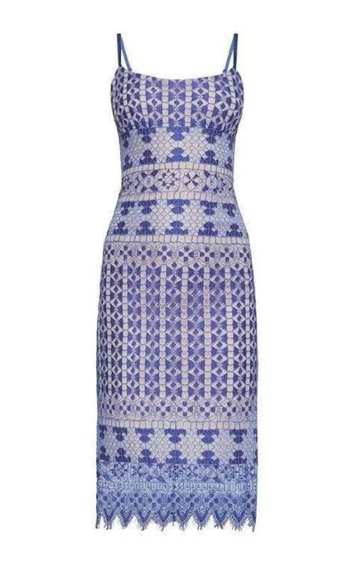 Midnight Sale velvet dressAlese Geometric Lace Midi Dress