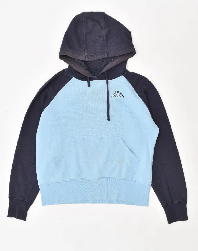 Extra Discounts soft pullover hoodieKAPPA Womens Hoodie Jumper UK 10 Small Blue Cotton Sports