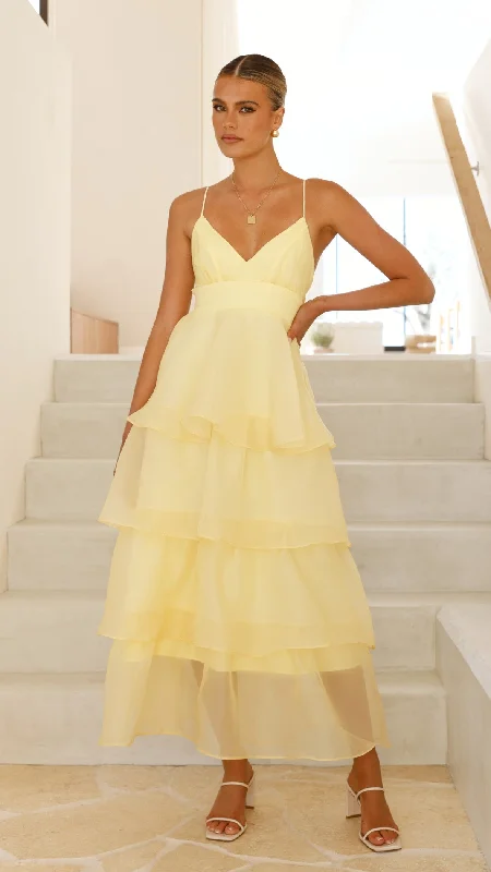 Blowout Deals Shayla Maxi Dress - Yellow