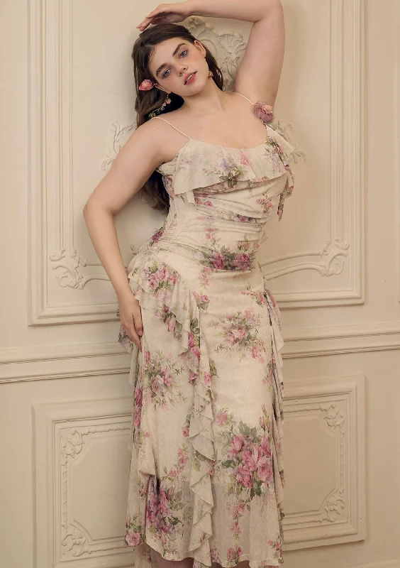 Hurry In Curve & Plus"The Covenant of Bouquets"Dress