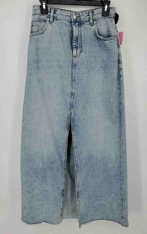 PILCRO Lt Blue Denim Slit Maxi Length Size 4  (S) Skirt