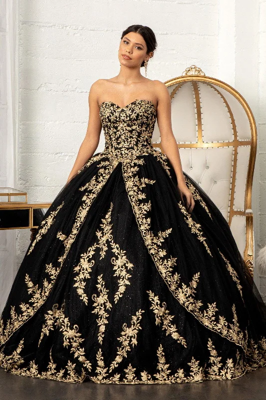 Deal Explosion silk dressLong Ball Gown Strapless Mesh Cape Quinceanera Dress